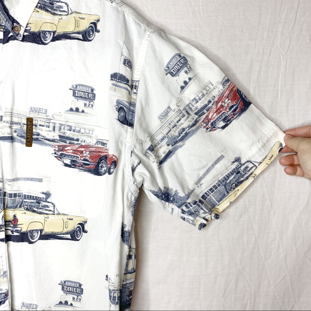 Magellan Classic Muscle Cars Button Up Camp Shirt - Picture 3 of 8